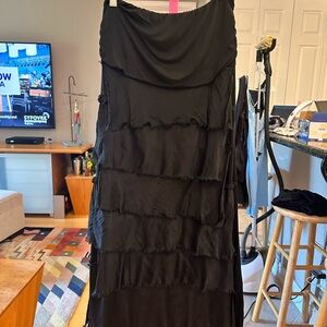 Tempo Paris Black Layered Skirt